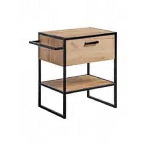MUEBLE DECORATIVO DE BAÑO DECOSTORE VELADOR BROOKLIN - NEGRO/NATURAL - 1