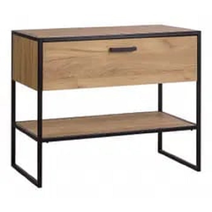 MUEBLE DECORATIVO DE BAÑO DECOSTORE VELADOR BROOKLIN - NEGRO/NATURAL - 1