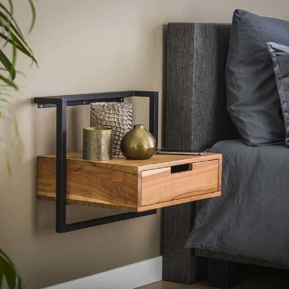 DS MUEBLE DECORATIVO NORDICO - NEGRO/NATURAL - 1