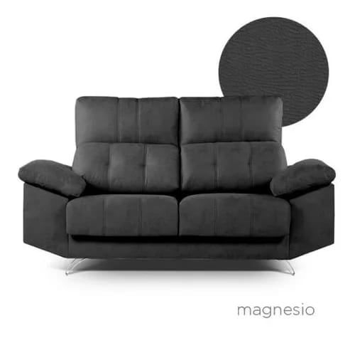 DM SOFA 2 CUERPOS ACTNES - NEGRO - 1