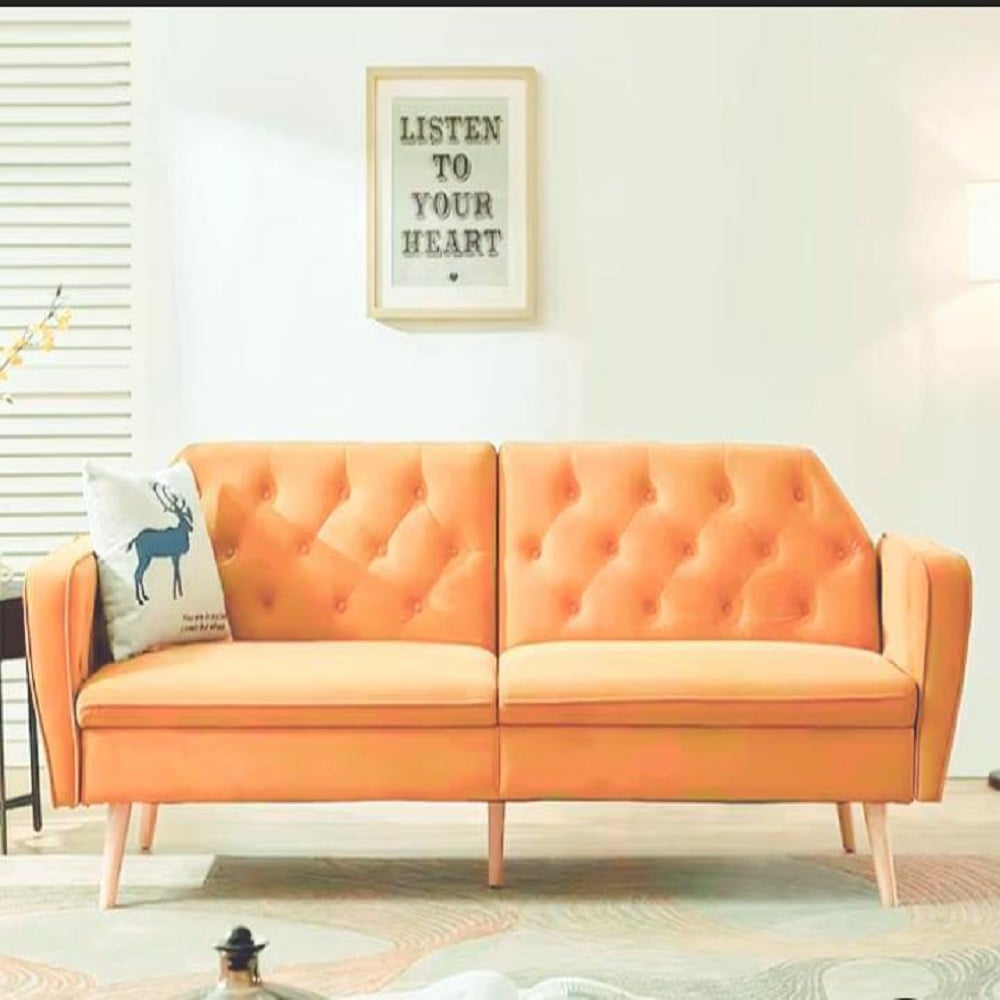 DM SOFÁ CAMA TORY - NARANJA CLARO - 1
