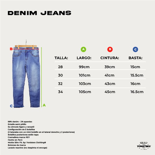 JEAN CASUAL SLIM HOMBRE YONISTERS BÁSICO SEMIPITILLO STRETCH CLOTHING DENIM - 4