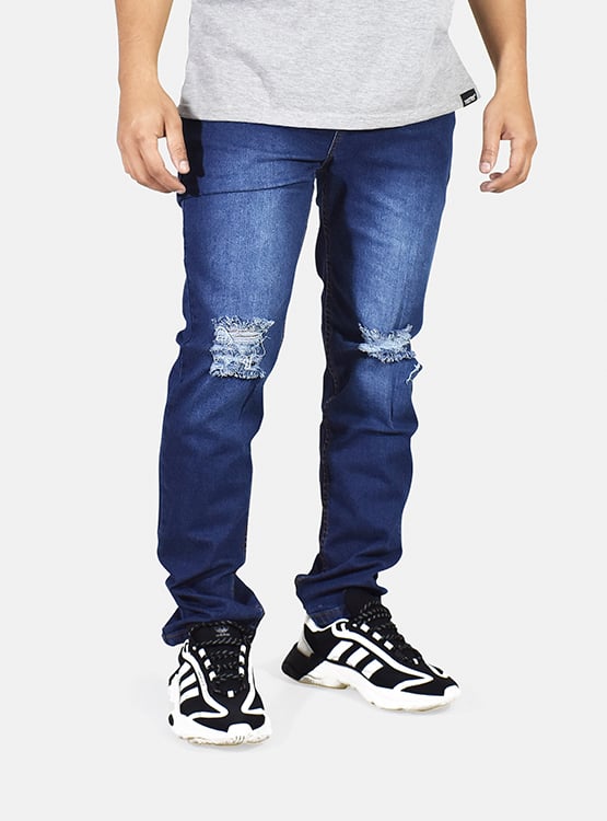 JEAN URBANO SLIM HOMBRE YONISTERS RASGADO SEMIPITILLO STRETCH CLOTHING DENIM - 1