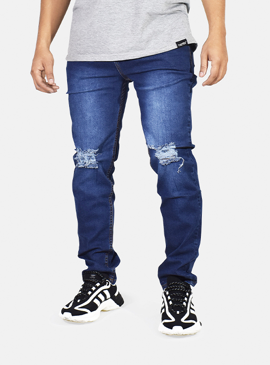 JEAN URBANO SLIM HOMBRE YONISTERS RASGADO SEMIPITILLO STRETCH CLOTHING DENIM - 2