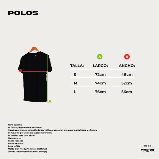 POLO MANGA CORTA ALGODÓN HOMBRE YONISTERS BASICO CLOTHING - 5