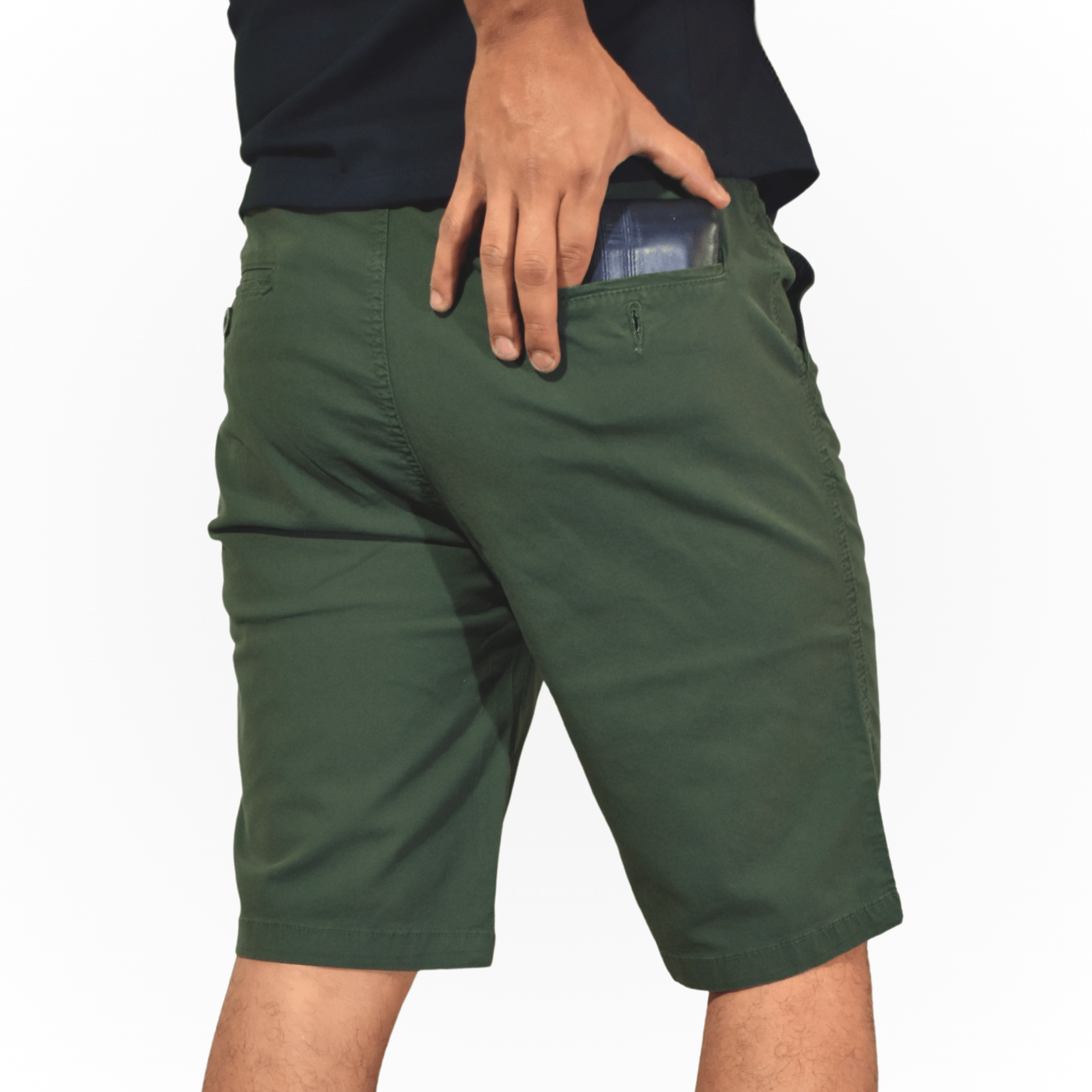 SHORT SLIM FIT CASUAL VERDE ALGODÓN DRILL STRETCH YONISTER CLOTHING - 4
