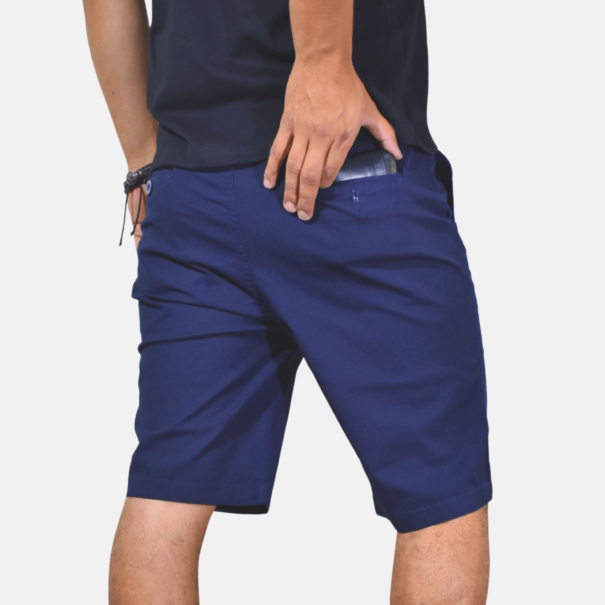 SHORT SLIM FIT CASUAL AZUL ALGODÓN DRILL STRECH YONISTER CLOTHING - 1