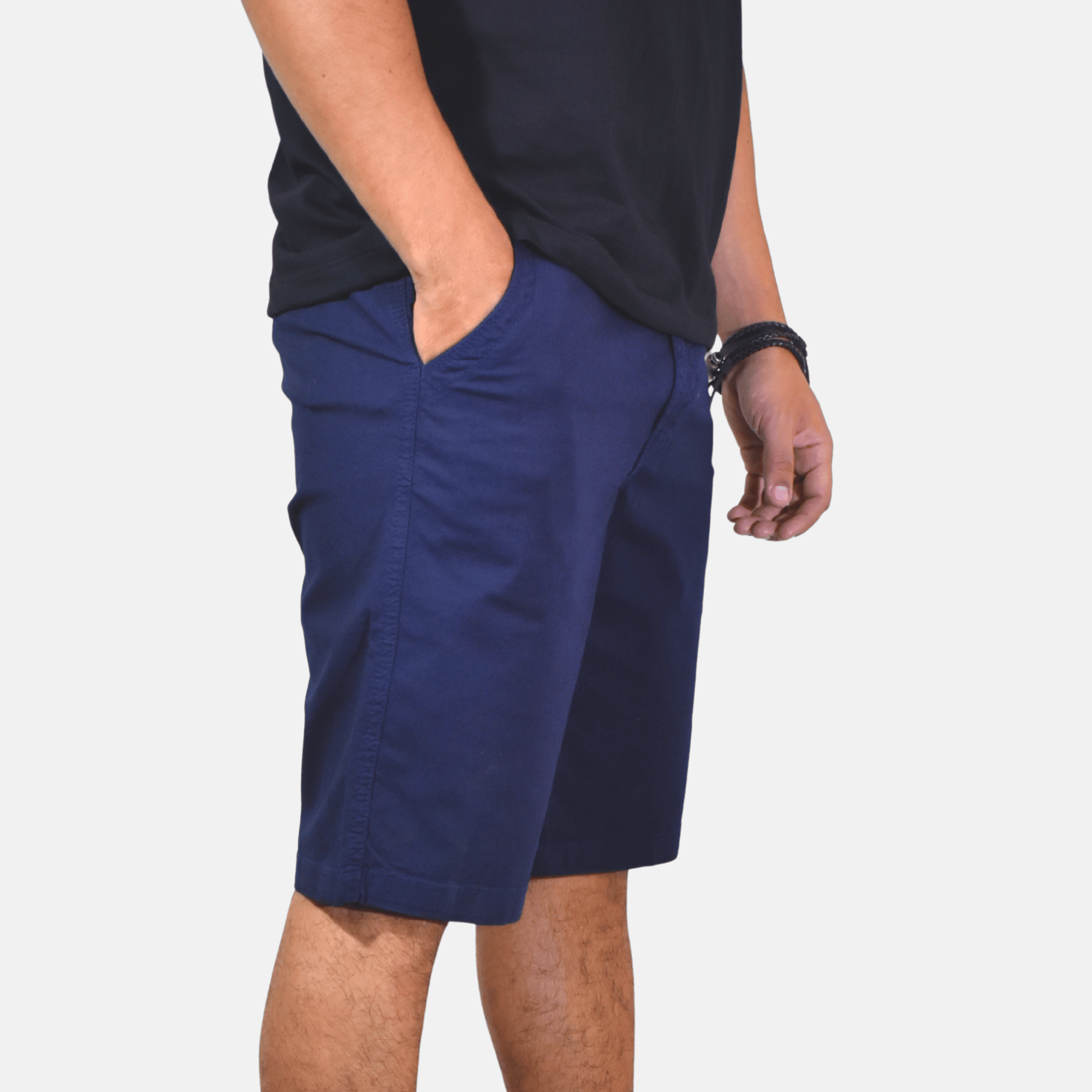 SHORT SLIM FIT CASUAL AZUL ALGODÓN DRILL STRECH YONISTER CLOTHING - 5