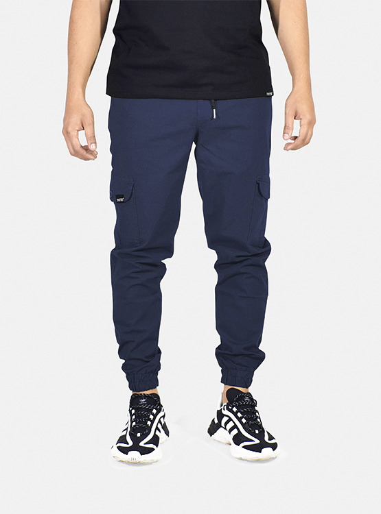 JOGGER CARGO DRILL SEMIPITILLO YONISTERS CLOTHING AZUL - 1