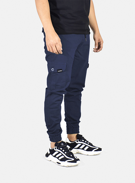 JOGGER CARGO DRILL SEMIPITILLO YONISTERS CLOTHING AZUL - 2