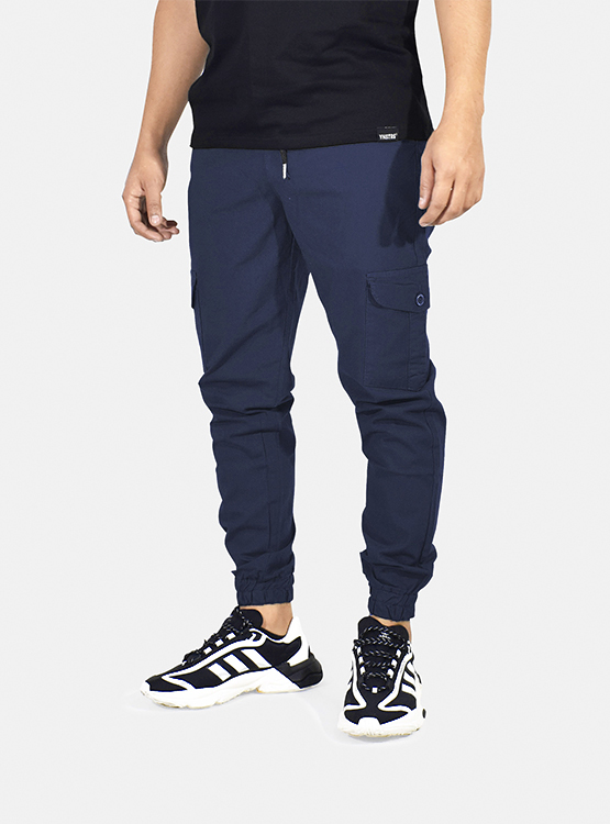 JOGGER CARGO DRILL SEMIPITILLO YONISTERS CLOTHING AZUL - 3