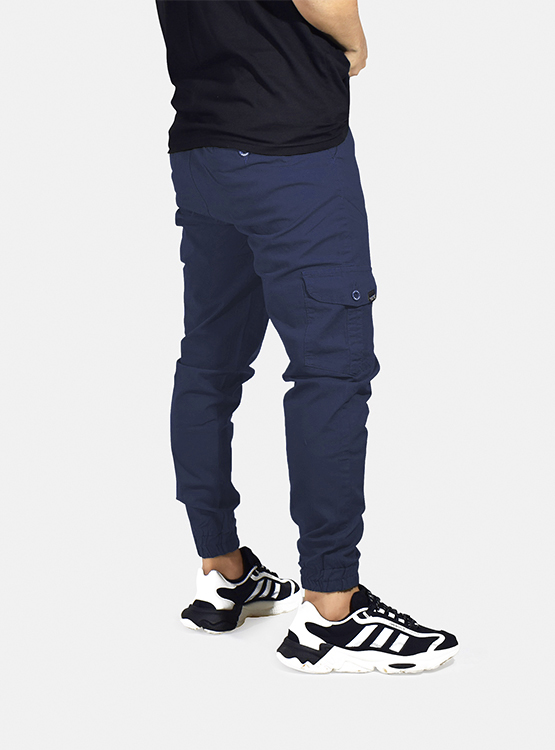 JOGGER CARGO DRILL SEMIPITILLO YONISTERS CLOTHING AZUL - 4