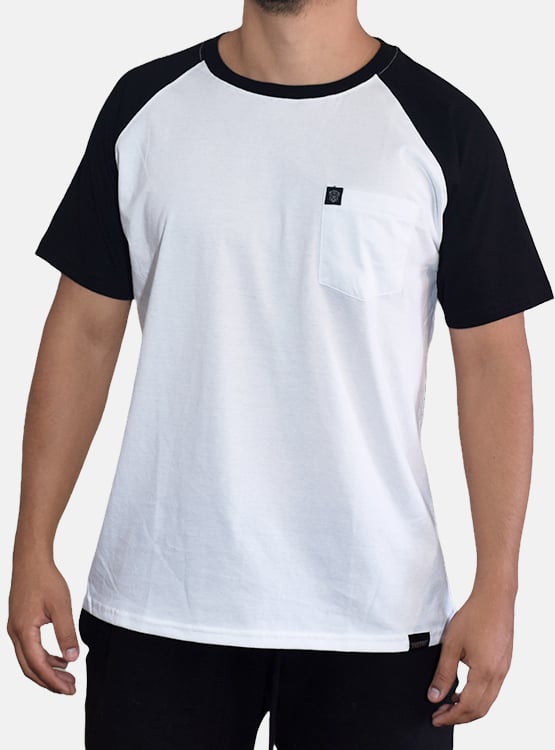 POLO MANGA CORTA ALGODÓN HOMBRE YONISTERS RANGLAN CON BOLSILLO CLOTHING BLANCO - 1