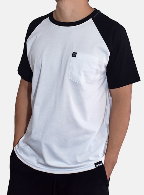 POLO MANGA CORTA ALGODÓN HOMBRE YONISTERS RANGLAN CON BOLSILLO CLOTHING BLANCO - 3