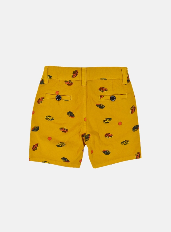 SHORT NIÑO YONISTERS AMARILLO CAR TAFETA ESTAMPADO SEMIPITILLO STRETCH KIDS - 2