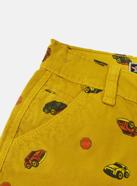 SHORT NIÑO YONISTERS AMARILLO CAR TAFETA ESTAMPADO SEMIPITILLO STRETCH KIDS - 3