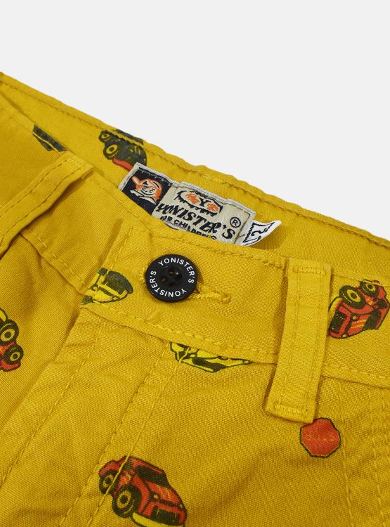 SHORT NIÑO YONISTERS AMARILLO CAR TAFETA ESTAMPADO SEMIPITILLO STRETCH KIDS - 4