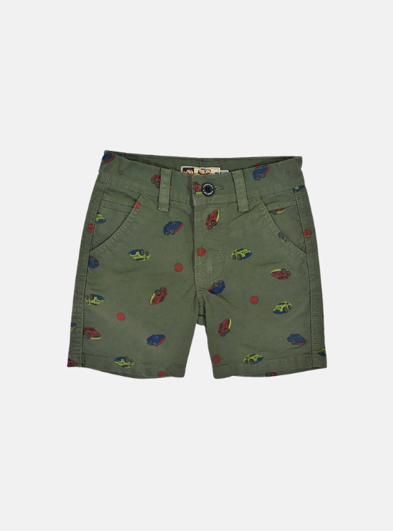 SHORT NIÑO YONISTERS CAR TAFETA ESTAMPADO SEMIPITILLO STRETCH KIDS - 1