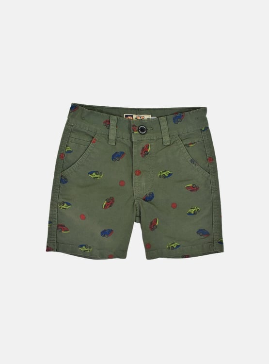 SHORT NIÑO YONISTERS CAR TAFETA ESTAMPADO SEMIPITILLO STRETCH KIDS - 1