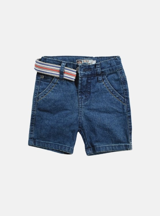 SHORT JEAN A LA RODILLA SLIM NIÑO YONISTERS VERDE SEMIPITILLO STRETCH KIDS - 1