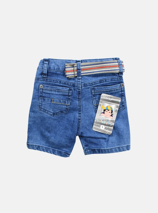 SHORT JEAN A LA RODILLA SLIM NIÑO YONISTERS CELESTE SEMIPITILLO STRETCH KIDS - 2