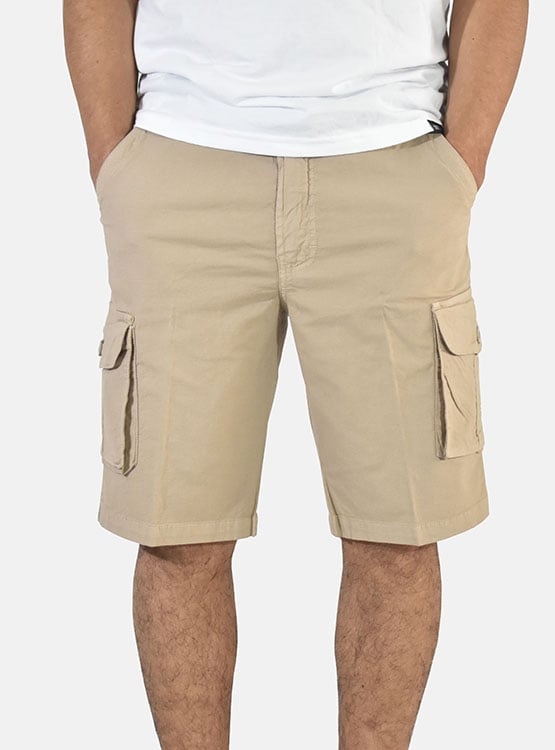 SHORT DRILL CARGO YONISTERS CLOTHING BEIGE - 1