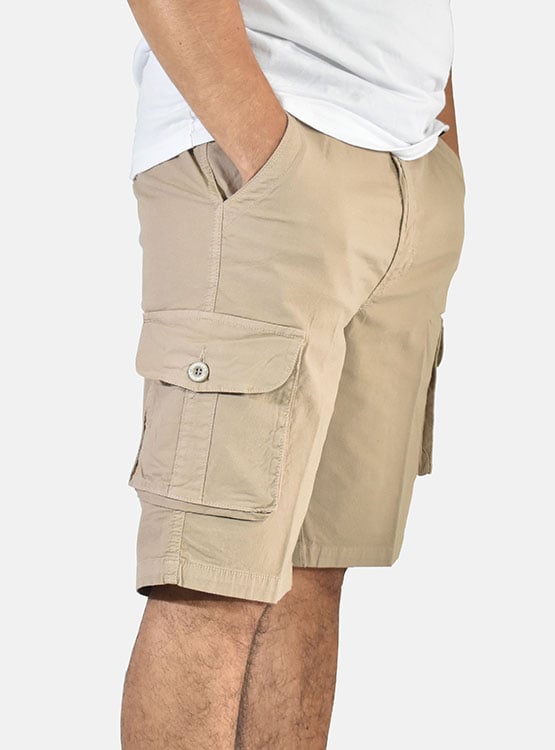 SHORT DRILL CARGO YONISTERS CLOTHING BEIGE - 2