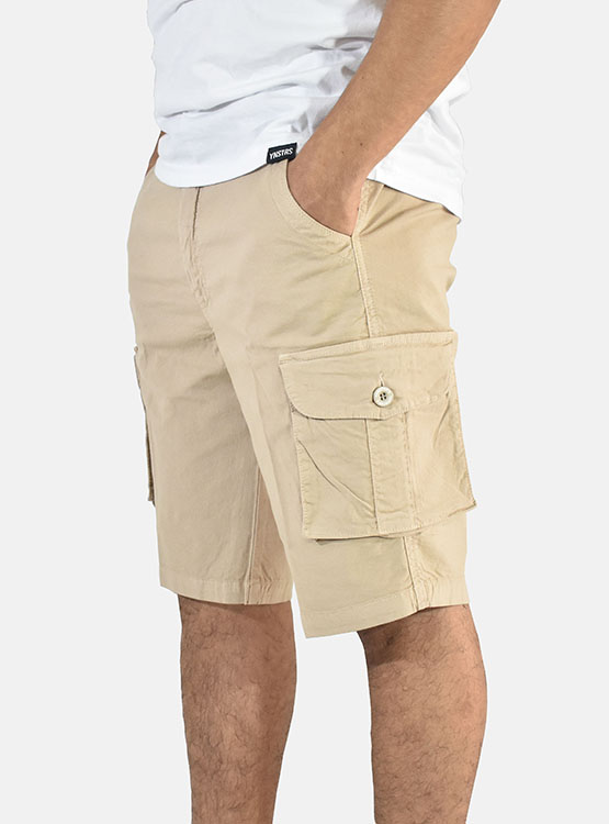 SHORT DRILL CARGO YONISTERS CLOTHING BEIGE - 3