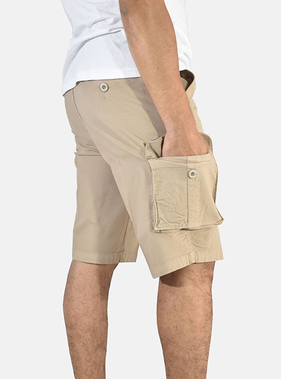SHORT DRILL CARGO YONISTERS CLOTHING BEIGE - 4