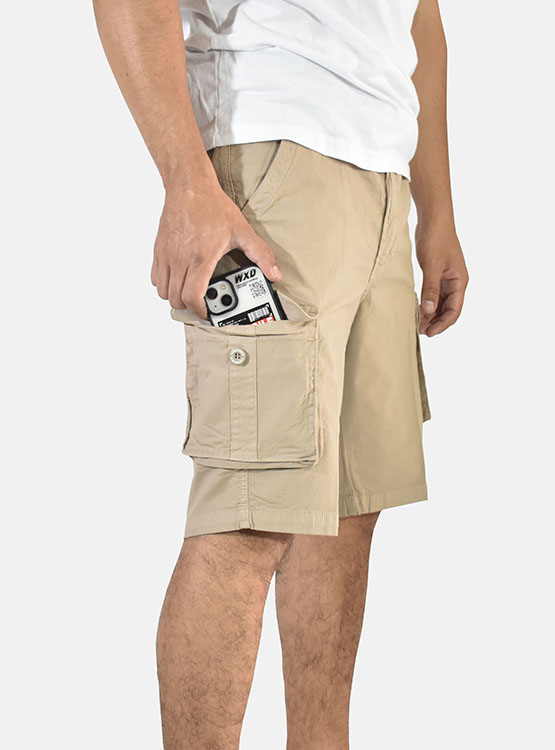 SHORT DRILL CARGO YONISTERS CLOTHING BEIGE - 5