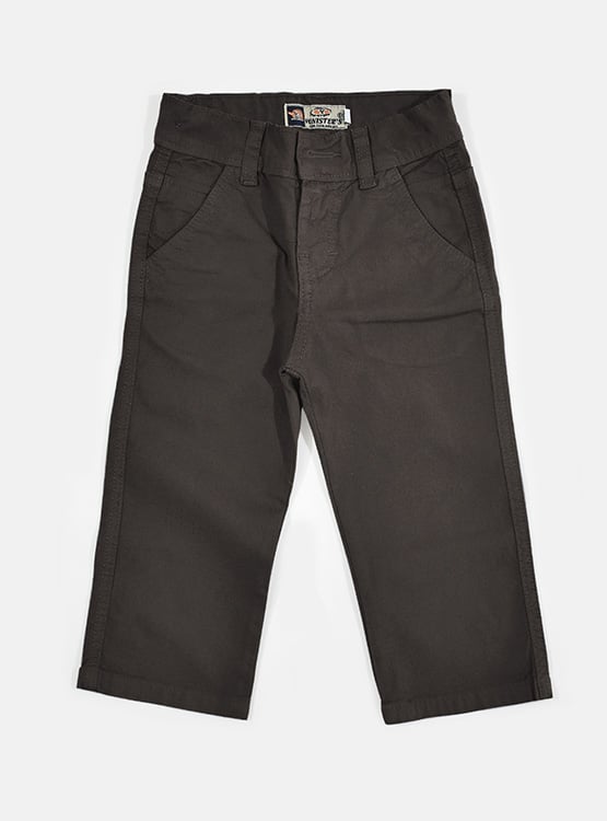 PANTALÓN NIÑO YONISTERS SEMIPITILLO STRETCH KIDS DRILL MARRÓN - 1