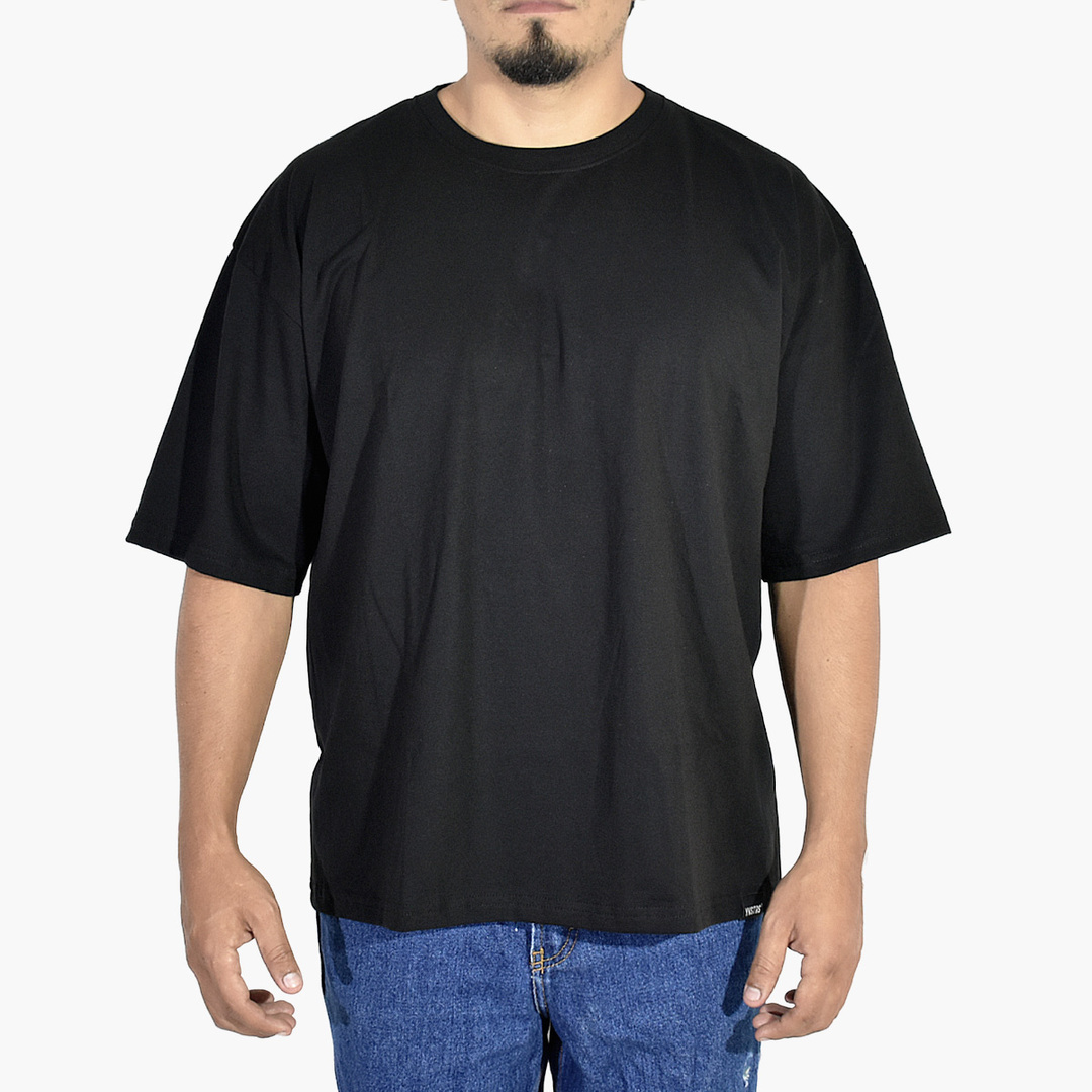POLO OVERSIZE DE ALGODÓN YONISTERS CLOTHING NEGRO - 1