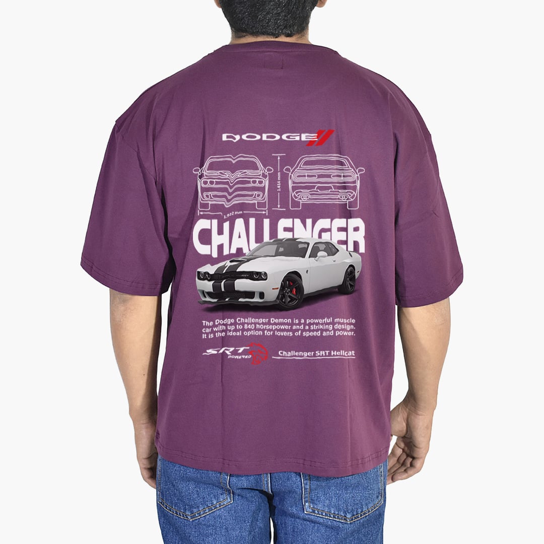 POLO OVERSIZE DE ALGODÓN MORADO DODGE YONISTERS CLOTHING - 1
