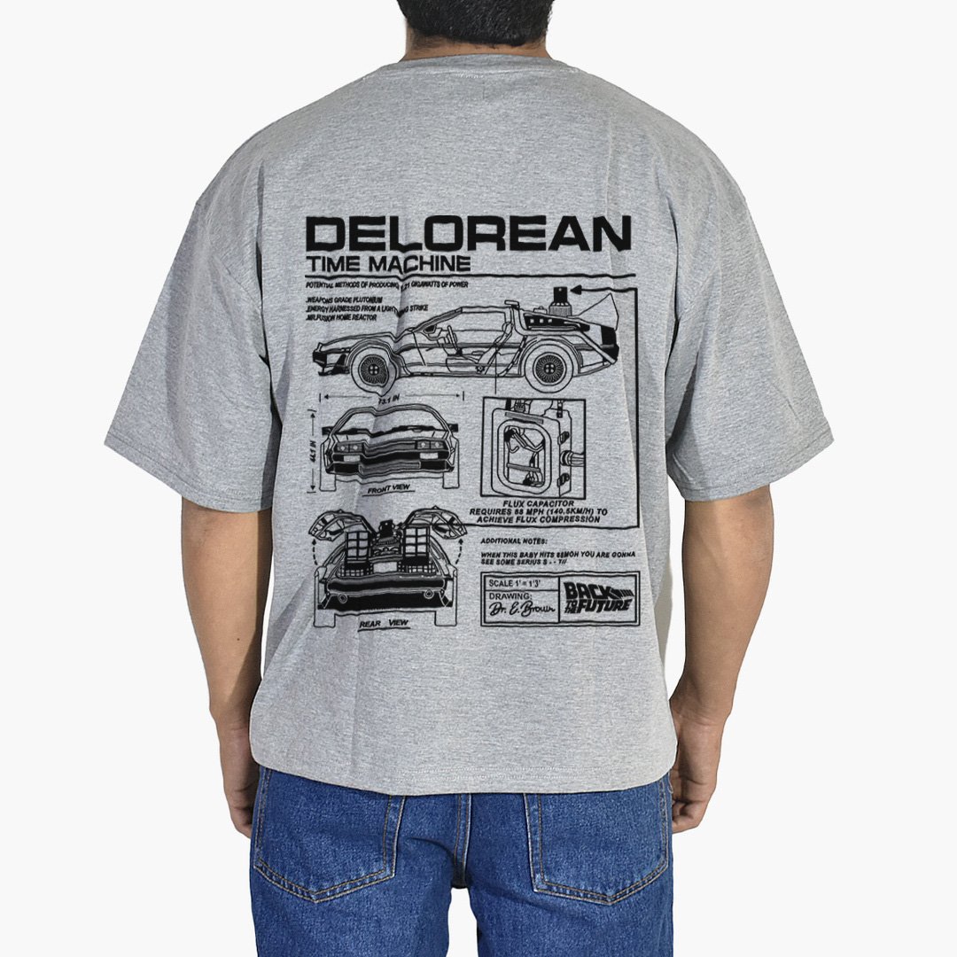 POLO OVERSIZE DE ALGODÓN MELANGE DELOREAN DARK YONISTERS CLOTHING - 1