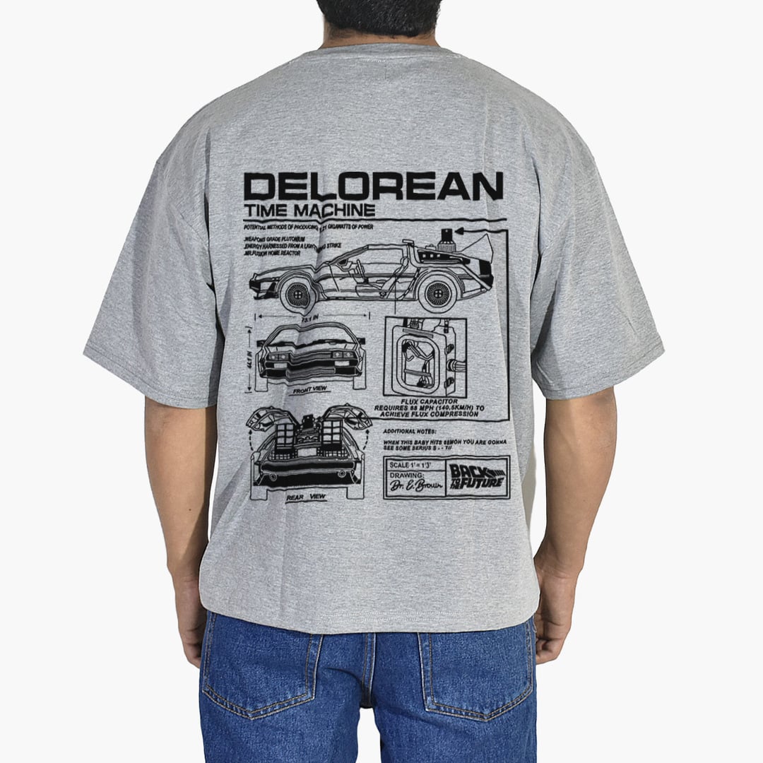 POLO OVERSIZE DE ALGODÓN MELANGE DELOREAN DARK YONISTERS CLOTHING - 1