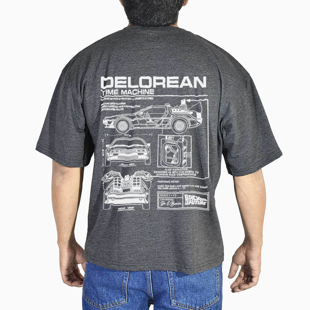 POLO OVERSIZE DE ALGODÓN CHARCOAL DELOREAN YONISTERS CLOTHING - 1