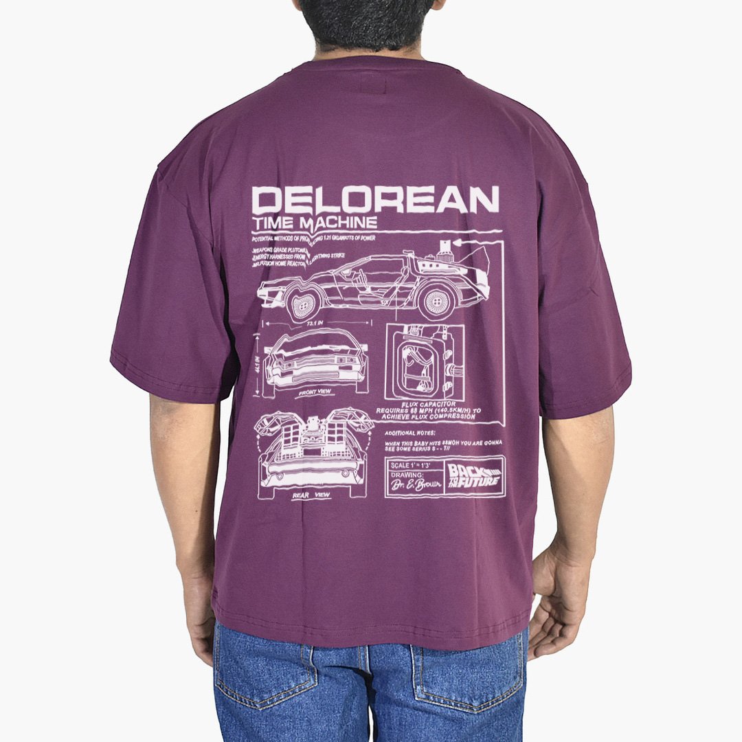 POLO OVERSIZE DE ALGODÓN MORADO DELOREAN YONISTERS CLOTHING - 1