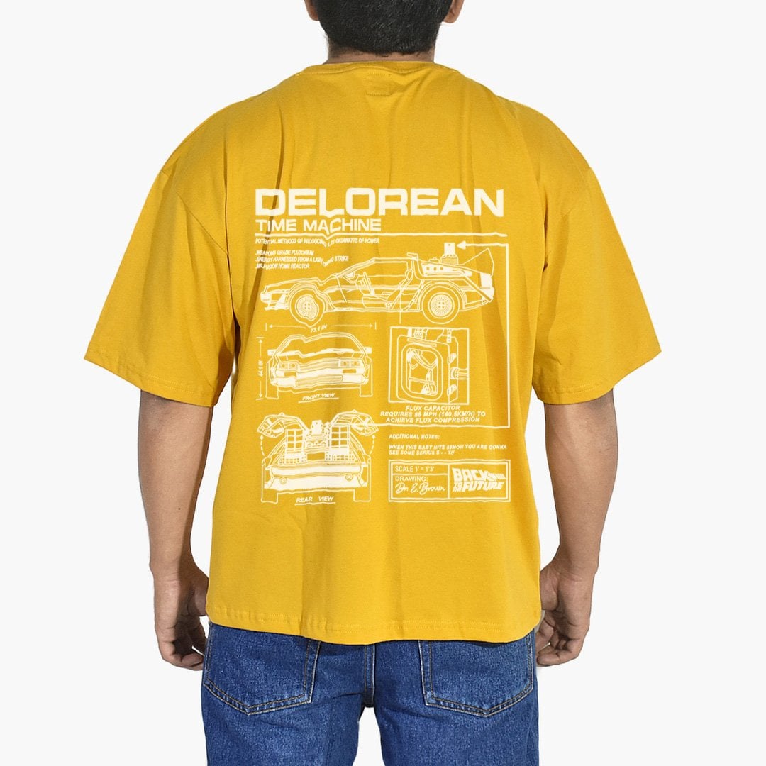 POLO OVERSIZE DE ALGODÓN AMARILLO DELOREAN YONISTERS CLOTHING - 1