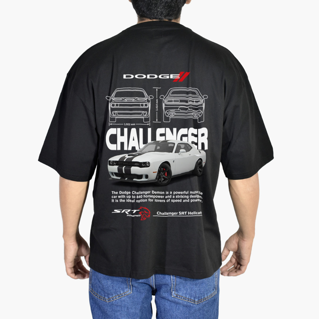 POLO OVERSIZE DE ALGODÓN NEGRO DODGE YONISTERS CLOTHING - 1