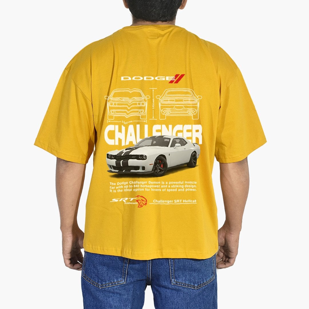 POLO OVERSIZE DE ALGODÓN AMARILLO DODGE YONISTERS CLOTHING - 1