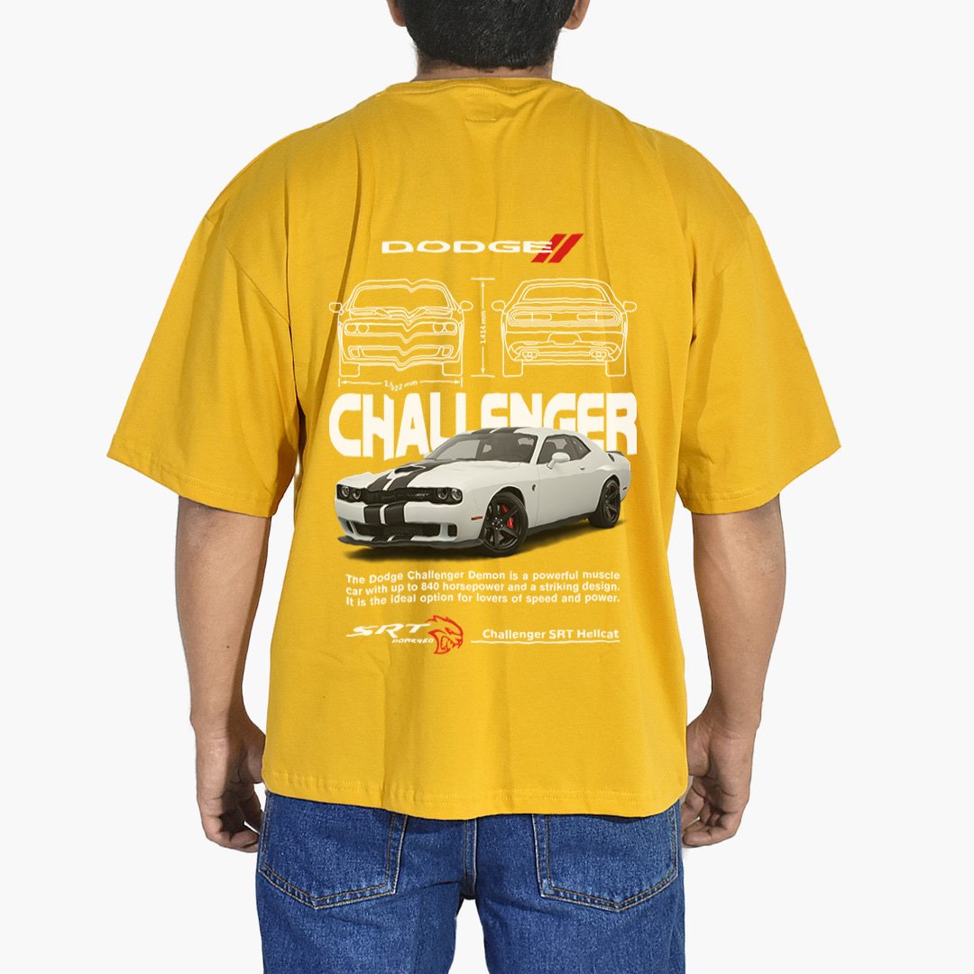 POLO OVERSIZE DE ALGODÓN AMARILLO DODGE YONISTERS CLOTHING - 1