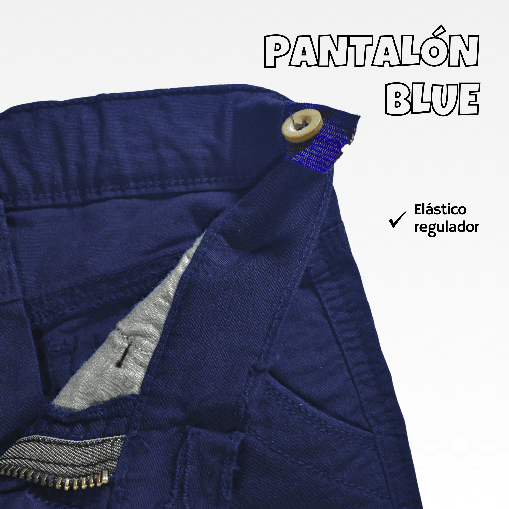 PANTALÓN NIÑO CASUAL ALGODÓN DRILL TAFETA AZUL YONISTERS CLOTHING - 6