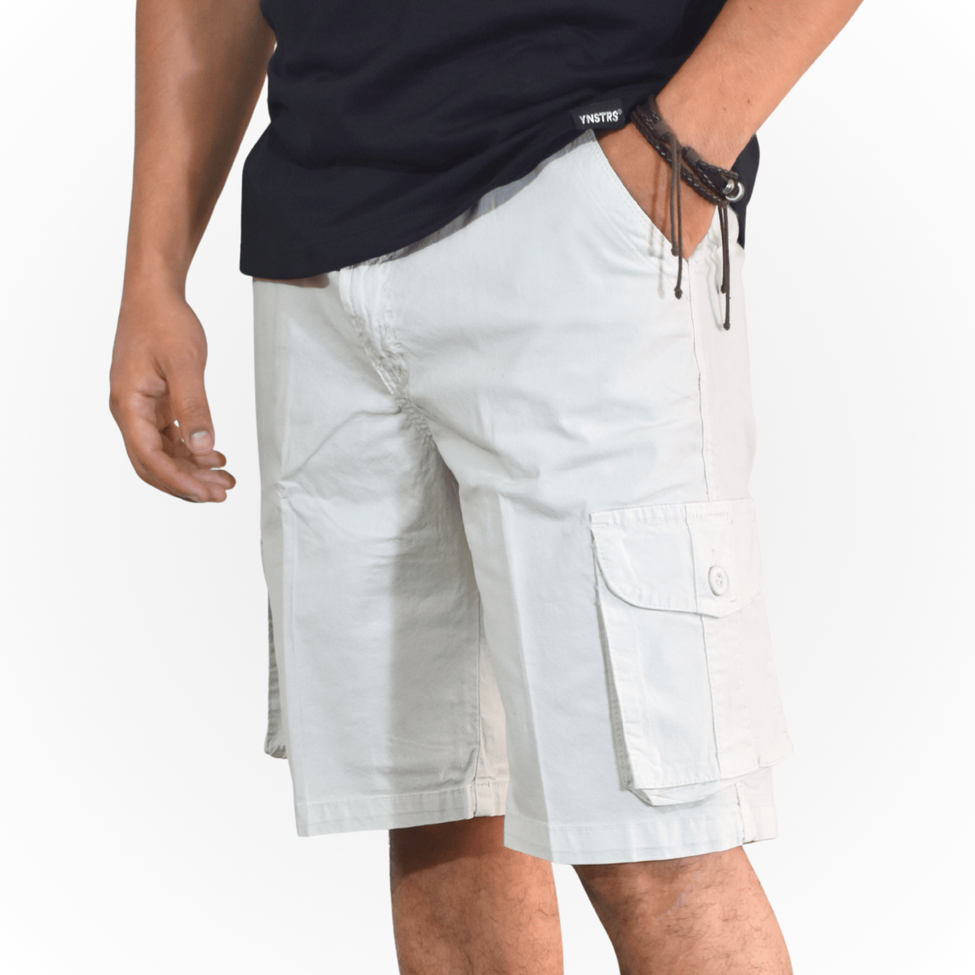 SHORT DRILL CARGO YONISTERS CLOTHING BLANCO - 1