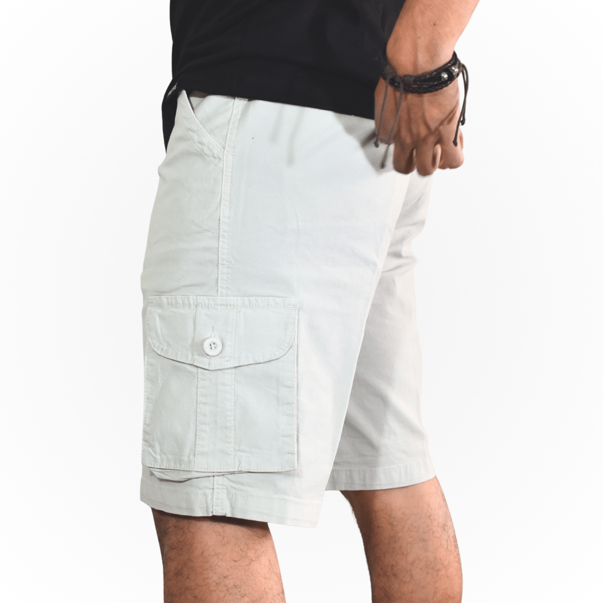 SHORT DRILL CARGO YONISTERS CLOTHING BLANCO - 2