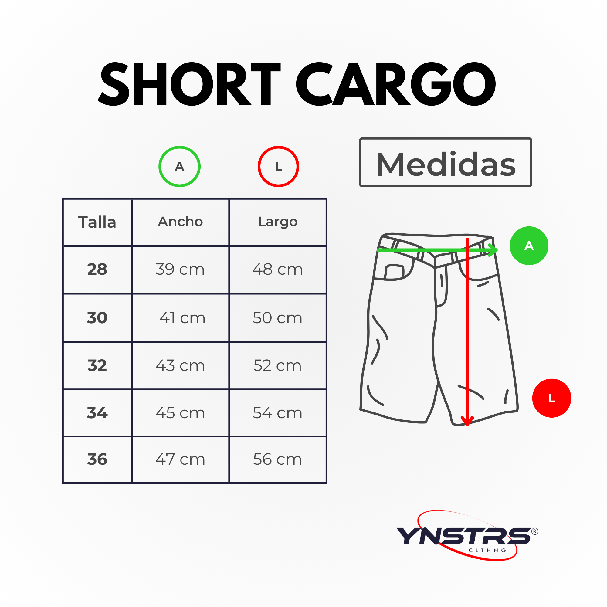 SHORT DRILL CARGO YONISTERS CLOTHING BLANCO - 7