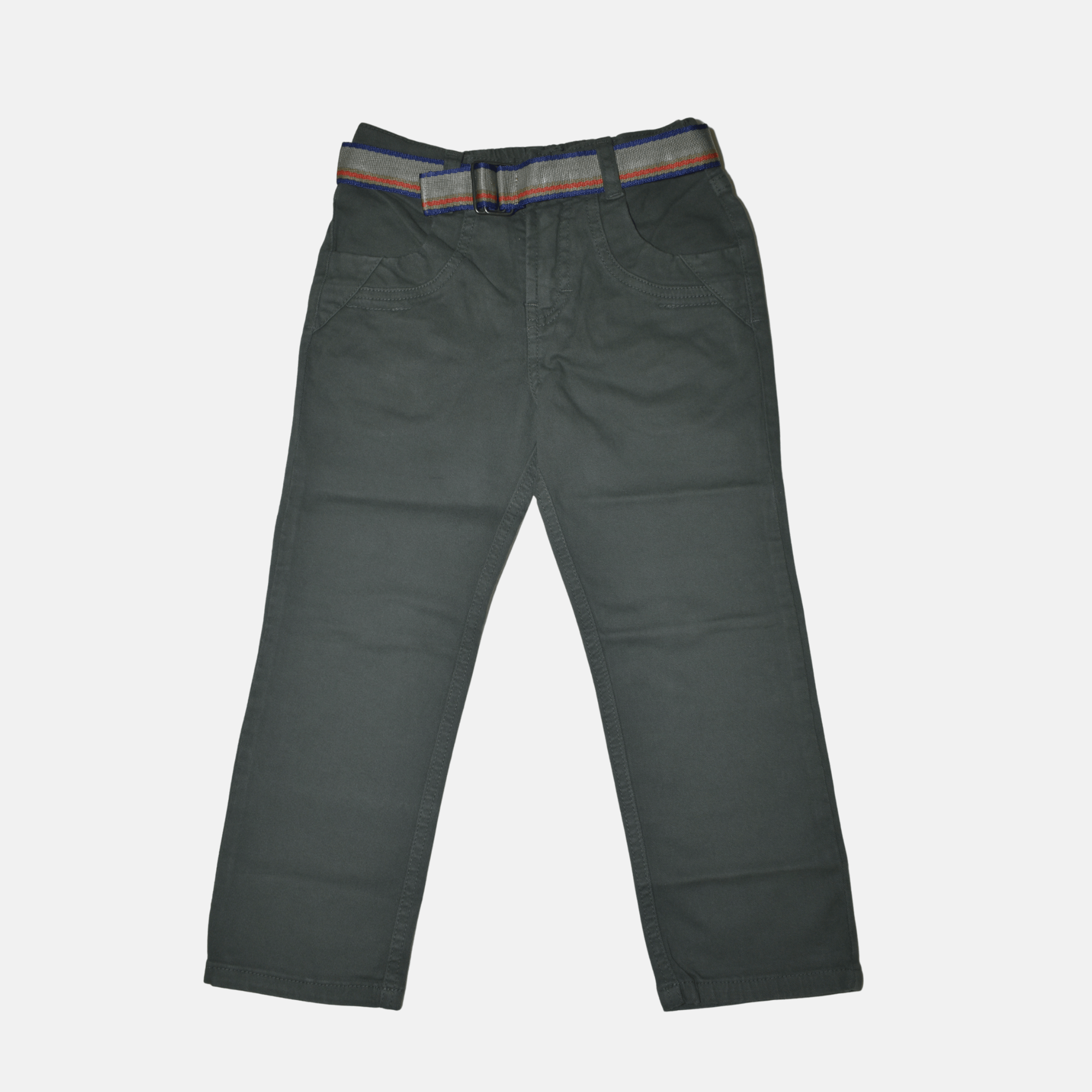 PANTALÓN NIÑO CASUAL ALGODÓN DRILL TAFETA VERDE OLIVA YONISTERS CLOTHING KIDS - 1