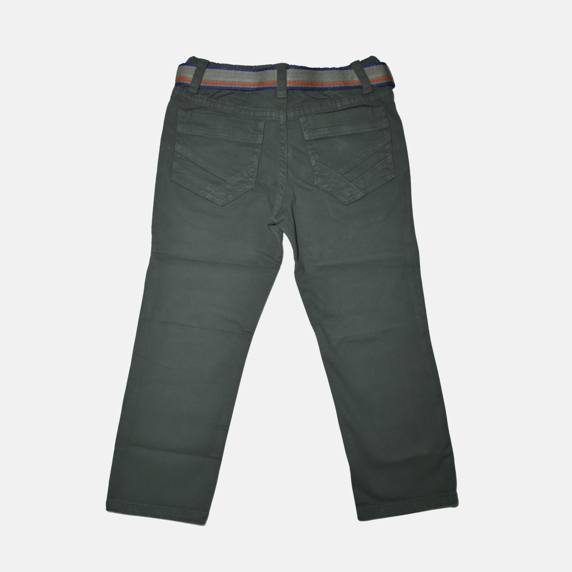 PANTALÓN NIÑO CASUAL ALGODÓN DRILL TAFETA VERDE OLIVA YONISTERS CLOTHING KIDS - 2