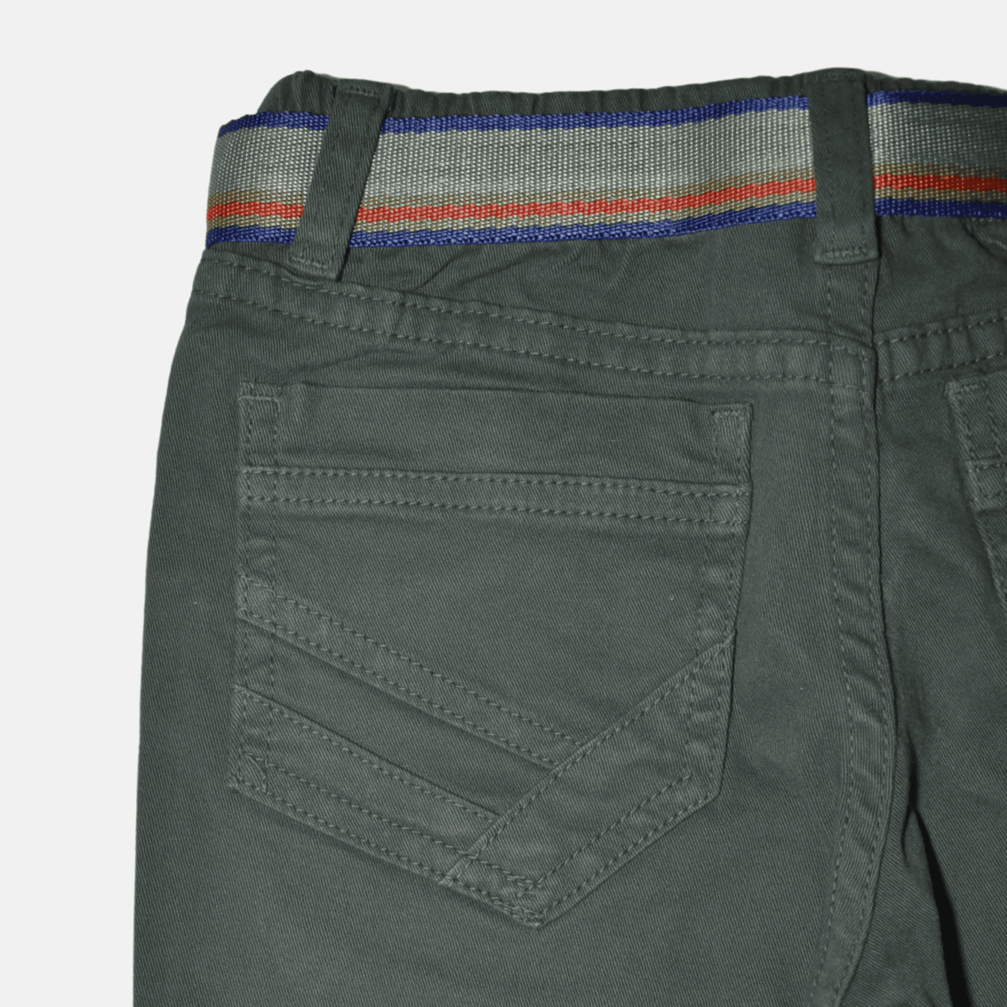 PANTALÓN NIÑO CASUAL ALGODÓN DRILL TAFETA VERDE OLIVA YONISTERS CLOTHING KIDS - 4
