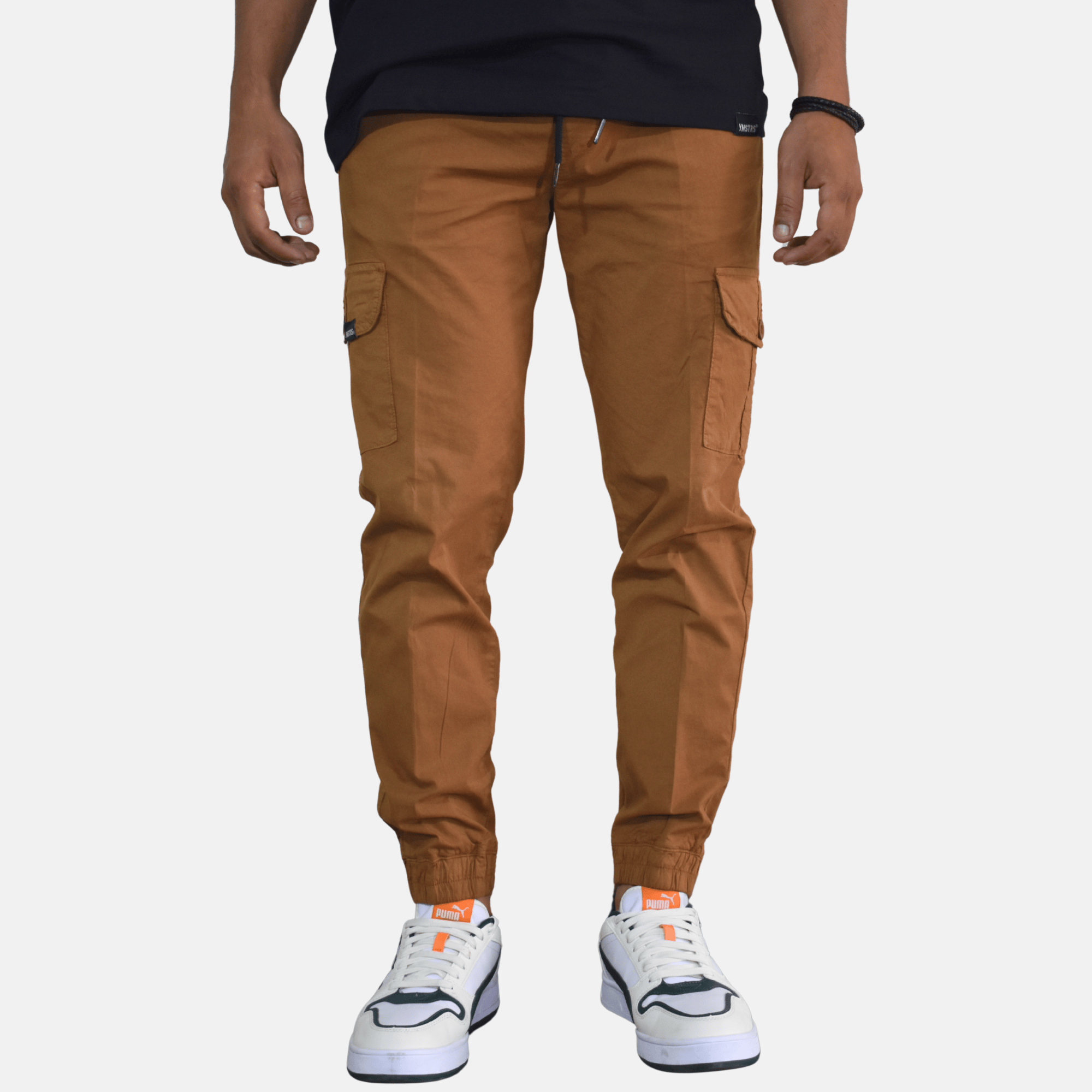 JOGGER CARGO URBANO HOMBRE DRILL SEMIPITILLO YONISTERS CLOTHING CAMEL - 1