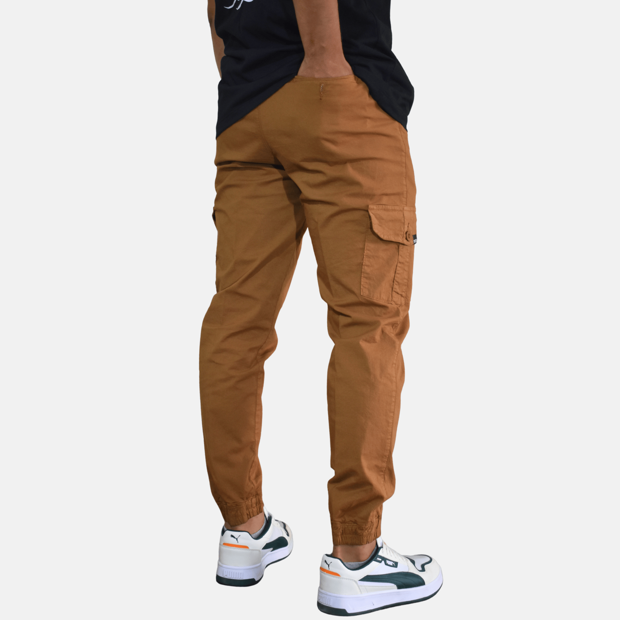 JOGGER CARGO URBANO HOMBRE DRILL SEMIPITILLO YONISTERS CLOTHING CAMEL - 5